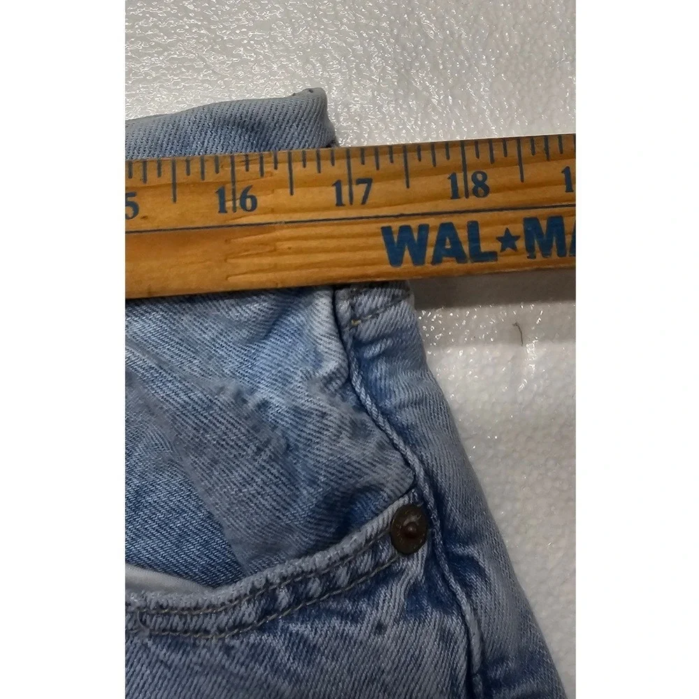 American Eagle Strigid Light Wash Wide Leg High Rise Jeans Womens 16 Regular